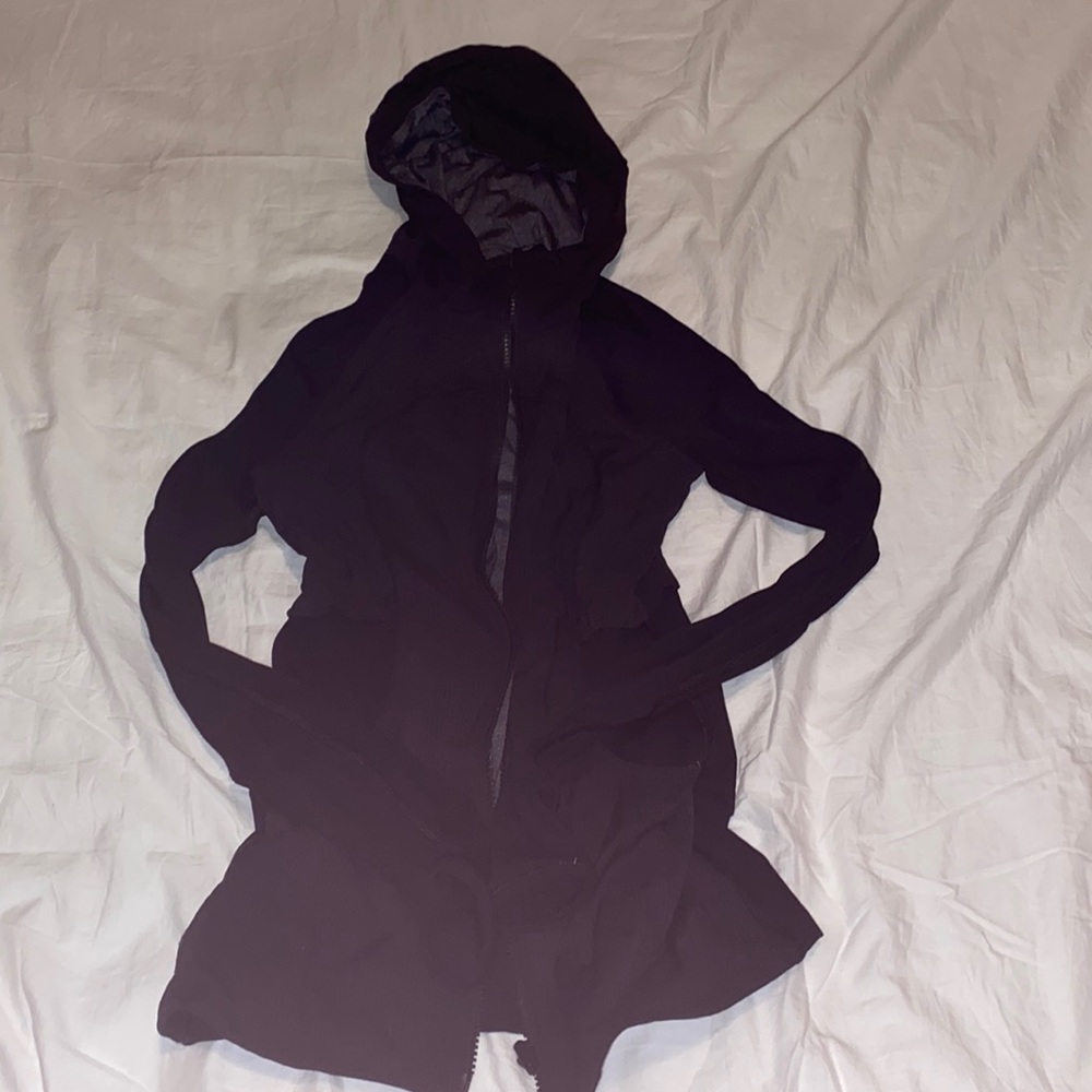 Lululemon Black/Grey Reversible Dance Studio Jacket Size 4